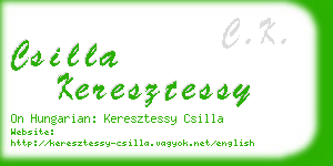 csilla keresztessy business card